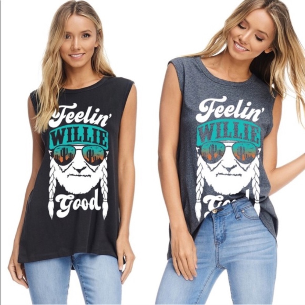 Feeling' Good Tee - CHARCOAL - Picture 1 of 1